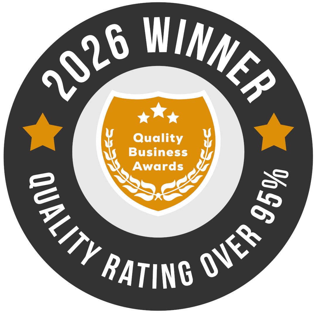 2026 Winner — Quality Business Awards, Quality Rating Over 95%