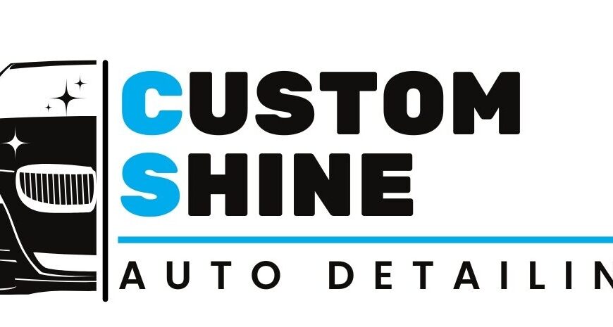 custom shine, auto detailing logo