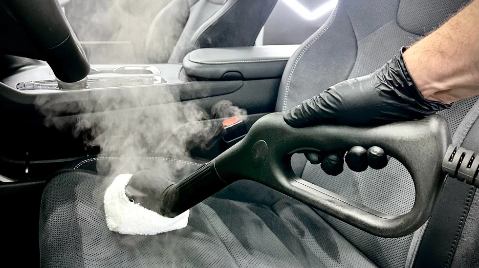 Steam clean car from Custom Shine