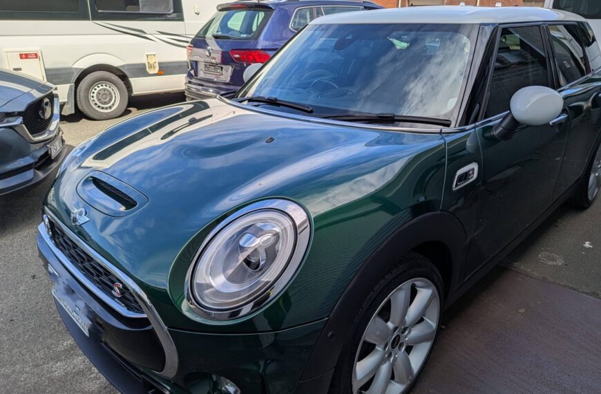 Fleet vehicle after detailing – shiny green Mini Cooper restored finish