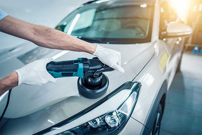 Car detailing service in Frankston - polishing used car headlights